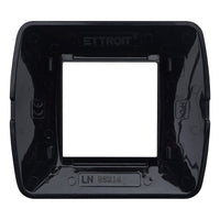 Placca Plastica Serie Space 2P Colore Nero Satinato Compatibile Con Bticino Living Light