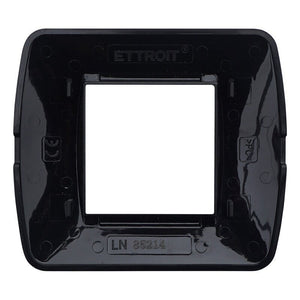 Placca Plastica Serie Space 2P Colore Nero Satinato Compatibile Con Bticino Living Light