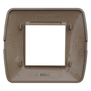 ETTROIT Placca Plastica Serie Space 2P Colore Oro Satinato Compatibile Con Bticino Living Light