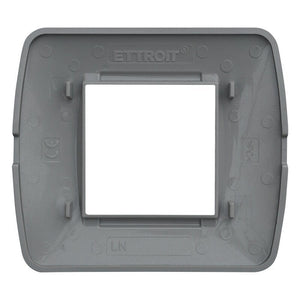 Placca Plastica Serie Space 2P Colore Silver Satinato Compatibile Con Bticino Living Light