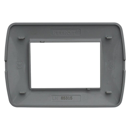 Placca Plastica Serie Space 3P Colore Silver Satinato Compatibile Con Bticino Living Light