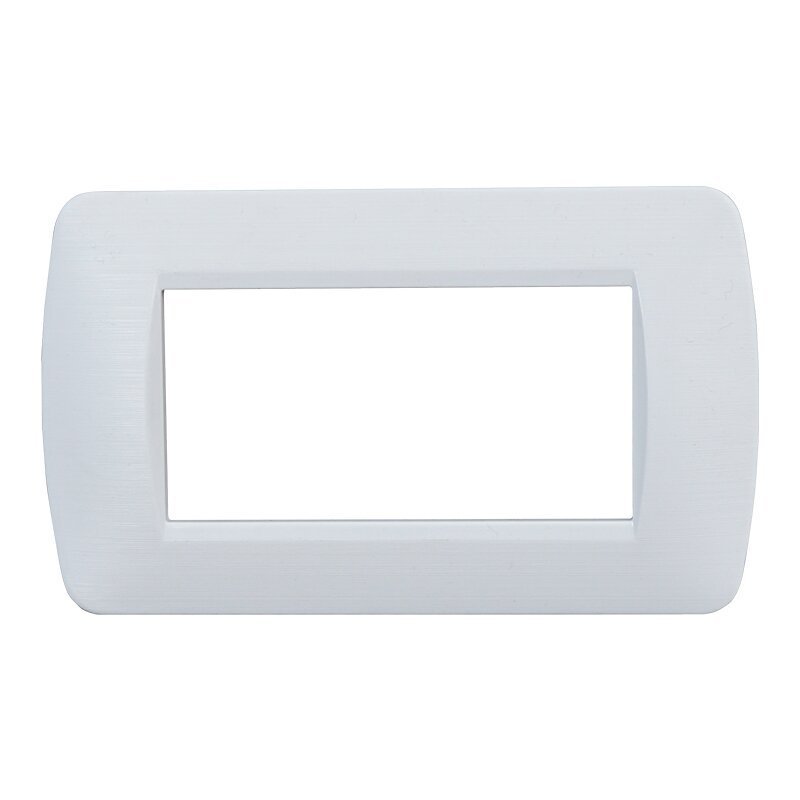 Placca Plastica Serie Space 4P Colore Bianco Satinato Compatibile Con Bticino Living Light
