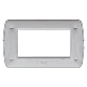 Placca Plastica Serie Space 4P Colore Bianco Satinato Compatibile Con Bticino Living Light