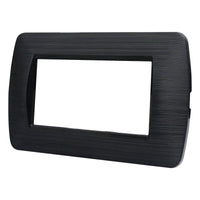 Placca Plastica Serie Space 4P Colore Nero Satinato Compatibile Con Bticino Living Light