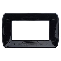 Placca Plastica Serie Space 4P Colore Nero Satinato Compatibile Con Bticino Living Light