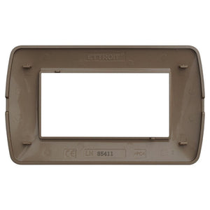 Placca Plastica Serie Space 4P Colore Oro Satinato Compatibile Con Bticino Living Light