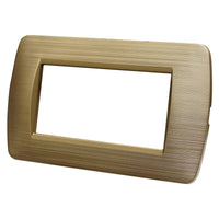 Placca Plastica Serie Space 4P Colore Oro Satinato Compatibile Con Bticino Living Light