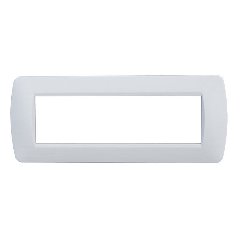Placca Plastica Serie Space 7P Colore Bianco Satinato Compatibile Con Bticino Living Light