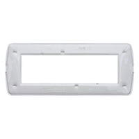 Placca Plastica Serie Space 7P Colore Bianco Satinato Compatibile Con Bticino Living Light