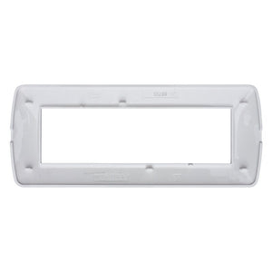 Placca Plastica Serie Space 7P Colore Bianco Satinato Compatibile Con Bticino Living Light