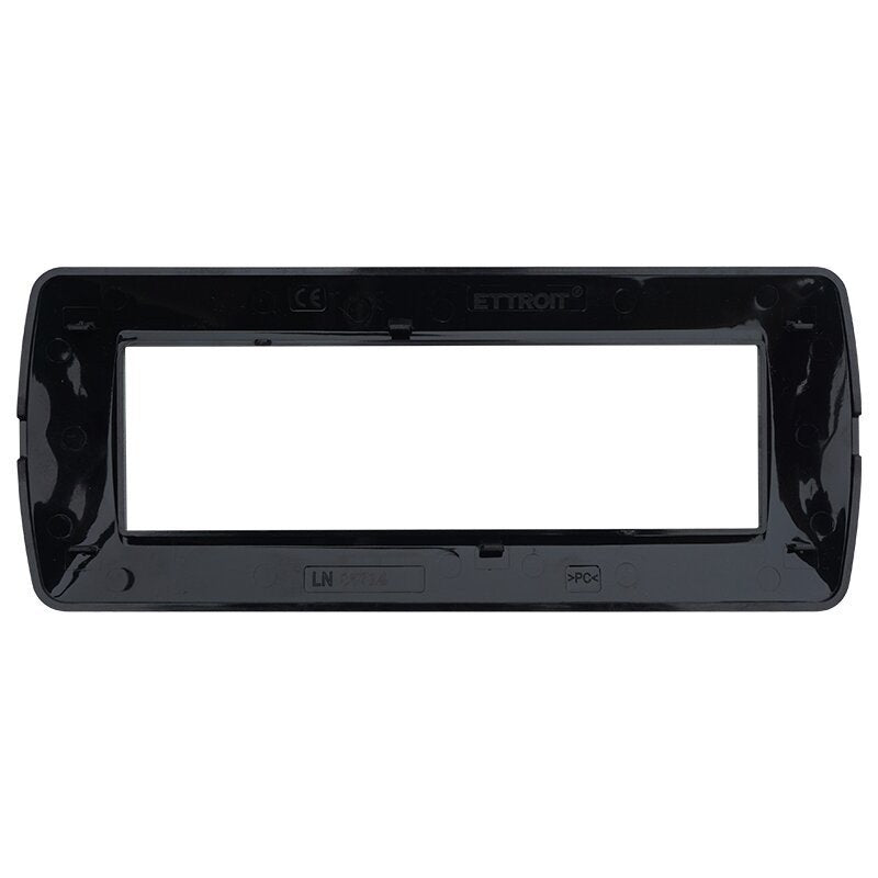 Placca Plastica Serie Space 7P Colore Nero Satinato Compatibile Con Bticino Living Light