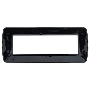 Placca Plastica Serie Space 7P Colore Nero Satinato Compatibile Con Bticino Living Light