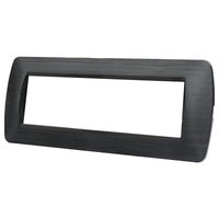 Placca Plastica Serie Space 7P Colore Nero Satinato Compatibile Con Bticino Living Light