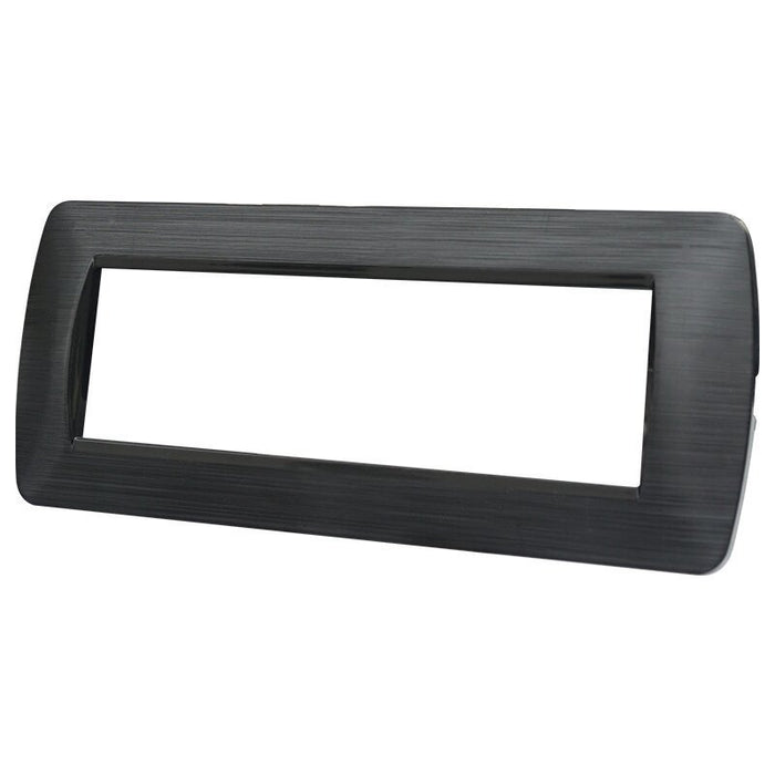 Placca Plastica Serie Space 7P Colore Nero Satinato Compatibile Con Bticino Living Light