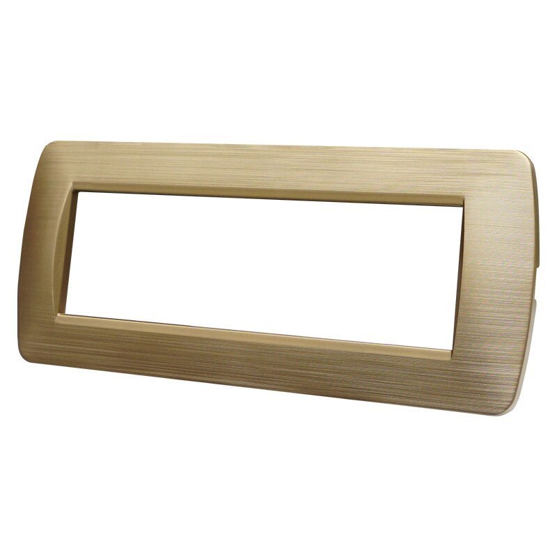 Placca Plastica Serie Space 7P Colore Oro Satinato Compatibile Con Bticino Living Light