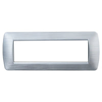 Placca Plastica Serie Space 7P Colore Silver Satinato Compatibile Con Bticino Living Light