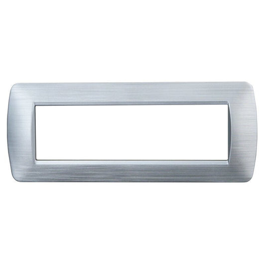 Placca Plastica Serie Space 7P Colore Silver Satinato Compatibile Con Bticino Living Light