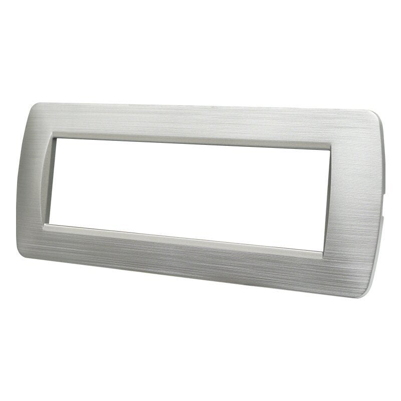 Placca Plastica Serie Space 7P Colore Silver Satinato Compatibile Con Bticino Living Light