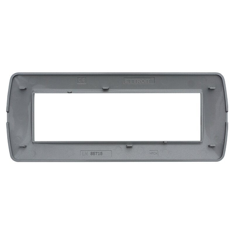 Placca Plastica Serie Space 7P Colore Silver Satinato Compatibile Con Bticino Living Light