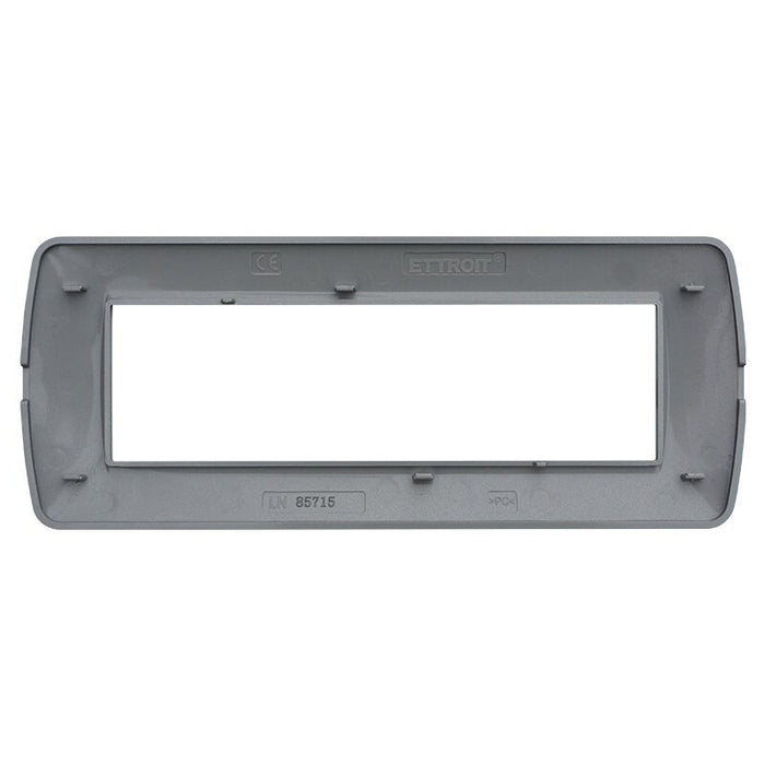 Placca Plastica Serie Space 7P Colore Silver Satinato Compatibile Con Bticino Living Light