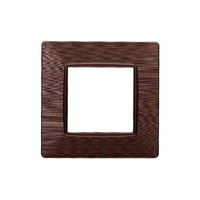 ETTROIT Placca Plastica Serie Starlight 2P Colore Bronzo Satinato Compatibile Con Vimar Plana