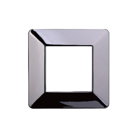 Placca Plastica Serie Starlight 2P Colore Cromato Lucido Compatibile Con Vimar Plana