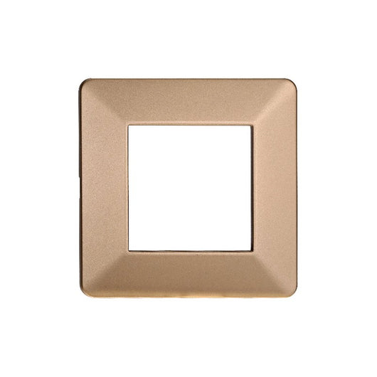 Placca Plastica Serie Starlight 2P Colore Oro Compatibile Con Vimar Plana