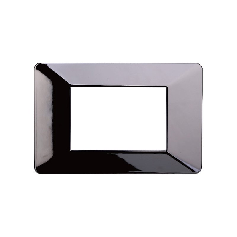 ETTROIT Placca Plastica Serie Starlight 3P Colore Cromato Lucido Compatibile Con Vimar Plana