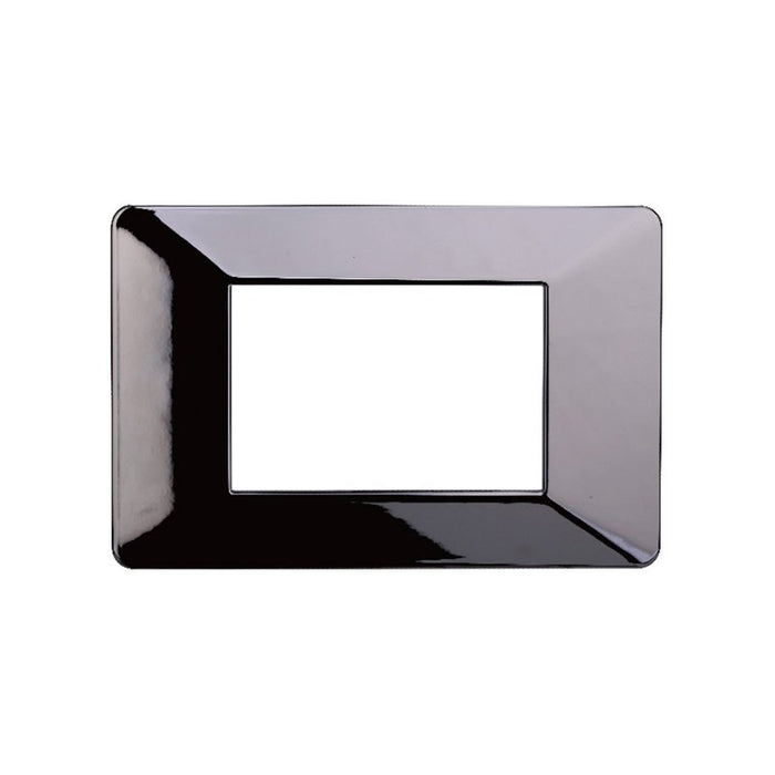 ETTROIT Placca Plastica Serie Starlight 3P Colore Cromato Lucido Compatibile Con Vimar Plana