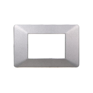 ETTROIT Placca Plastica Serie Starlight 3P Colore Silver Compatibile Con Vimar Plana