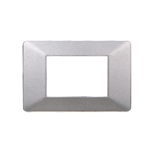 ETTROIT Placca Plastica Serie Starlight 3P Colore Silver Compatibile Con Vimar Plana