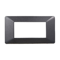 Placca Plastica Serie Starlight 4P Colore Acciaio Scuro Compatibile Con Vimar Plana