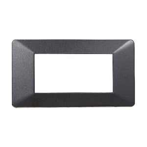 Placca Plastica Serie Starlight 4P Colore Acciaio Scuro Compatibile Con Vimar Plana