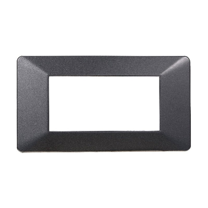 Placca Plastica Serie Starlight 4P Colore Acciaio Scuro Compatibile Con Vimar Plana