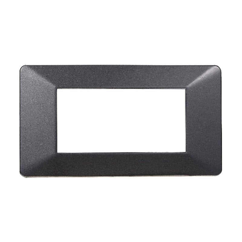 Placca Plastica Serie Starlight 4P Colore Acciaio Scuro Compatibile Con Vimar Plana
