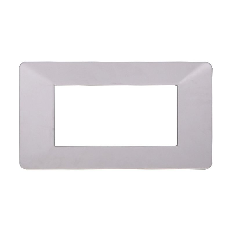 ETTROIT Placca Plastica Serie Starlight 4P Colore Bianco Compatibile Con Vimar Plana