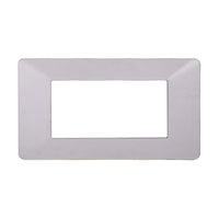 ETTROIT Placca Plastica Serie Starlight 4P Colore Bianco Compatibile Con Vimar Plana