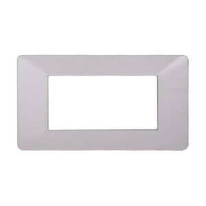 ETTROIT Placca Plastica Serie Starlight 4P Colore Bianco Compatibile Con Vimar Plana