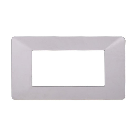 ETTROIT Placca Plastica Serie Starlight 4P Colore Bianco Compatibile Con Vimar Plana