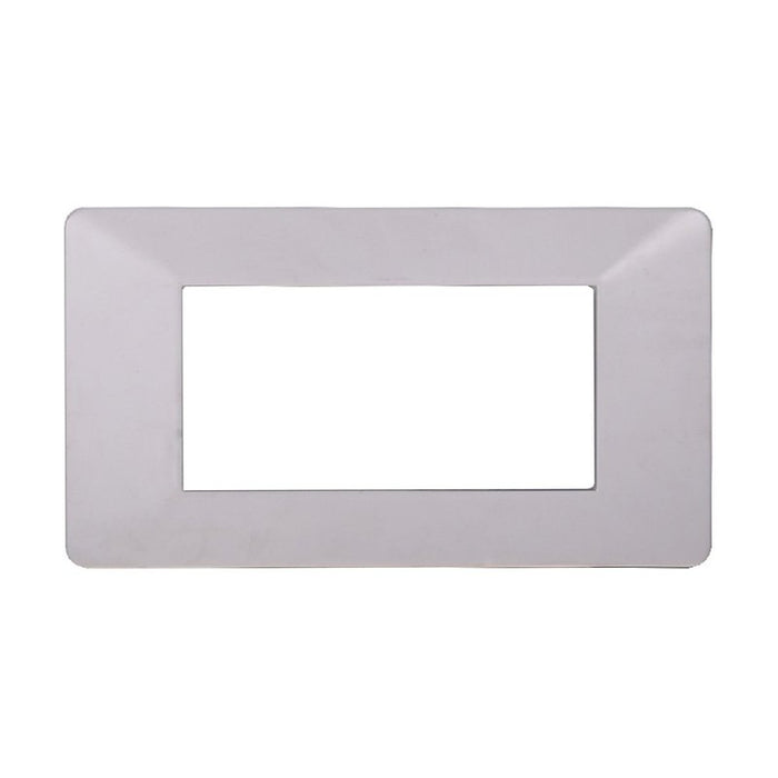 ETTROIT Placca Plastica Serie Starlight 4P Colore Bianco Compatibile Con Vimar Plana