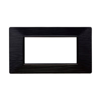 Placca Plastica Serie Starlight 4P Colore Nero Satinato Compatibile Con Vimar Plana