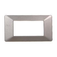 Placca Plastica Serie Starlight 4P Colore Titanio Compatibile Con Vimar Plana