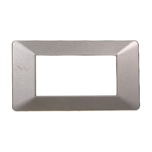 Placca Plastica Serie Starlight 4P Colore Titanio Compatibile Con Vimar Plana