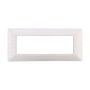 ETTROIT Placca Plastica Serie Starlight 7P Colore Bianco Satinato Compatibile Con Vimar Plana