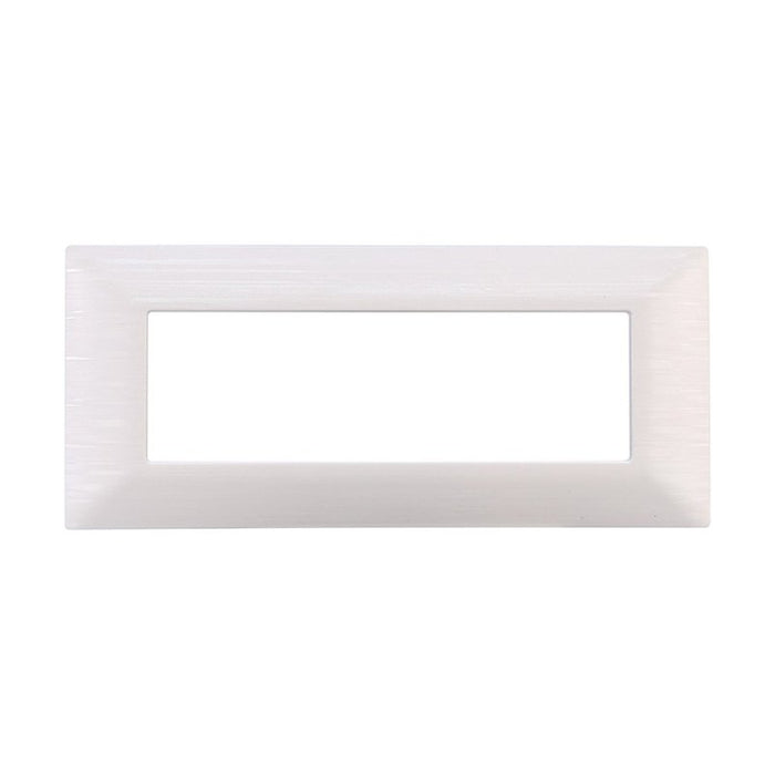 ETTROIT Placca Plastica Serie Starlight 7P Colore Bianco Satinato Compatibile Con Vimar Plana