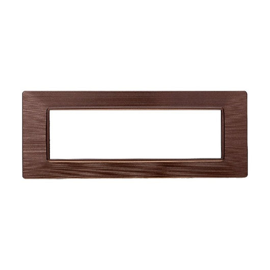 Placca Plastica Serie Starlight 7P Colore Bronzo Satinato Compatibile Con Vimar Plana