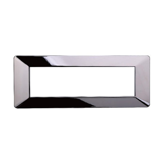 ETTROIT Placca Plastica Serie Starlight 7P Colore Cromato Lucido Compatibile Con Vimar Plana