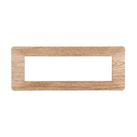 Placca Plastica Serie Starlight 7P Colore Legno Chiaro Compatibile Con Vimar Plana