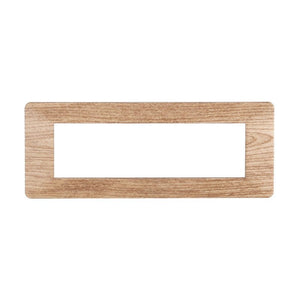 Placca Plastica Serie Starlight 7P Colore Legno Chiaro Compatibile Con Vimar Plana
