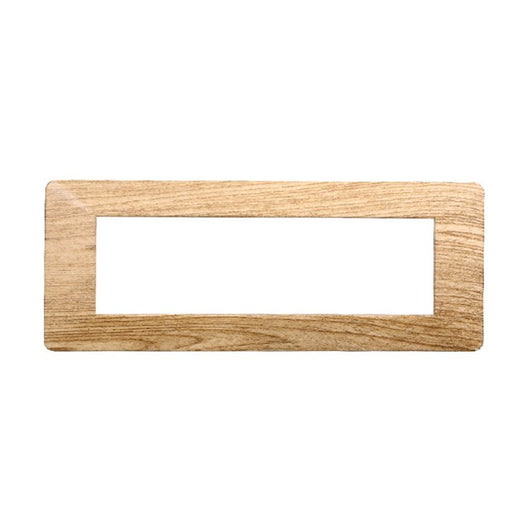 ETTROIT Placca Plastica Serie Starlight 7P Colore Legno Scuro Compatibile Con Vimar Plana